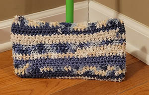 Crocheted dust mop cover